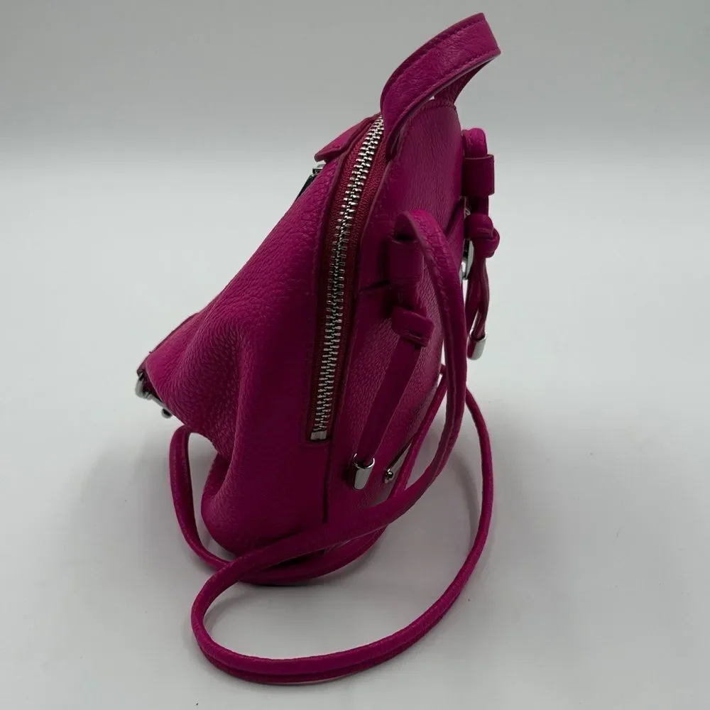 NWT- Rebecca Minkoff- Julian Mini Fuchsia Leather  Crossbody